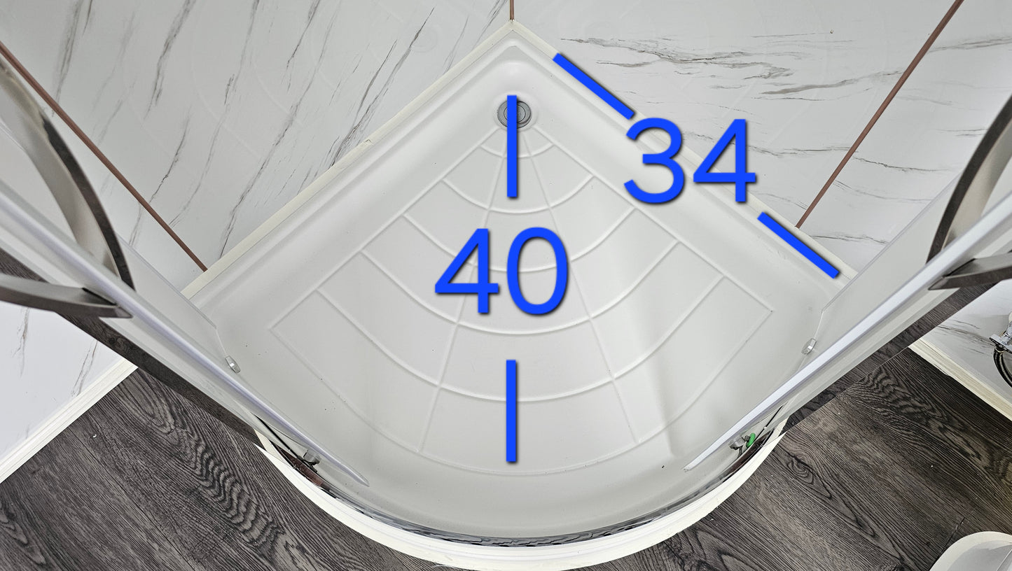 Large Shower Combo (round corner w/ doors)