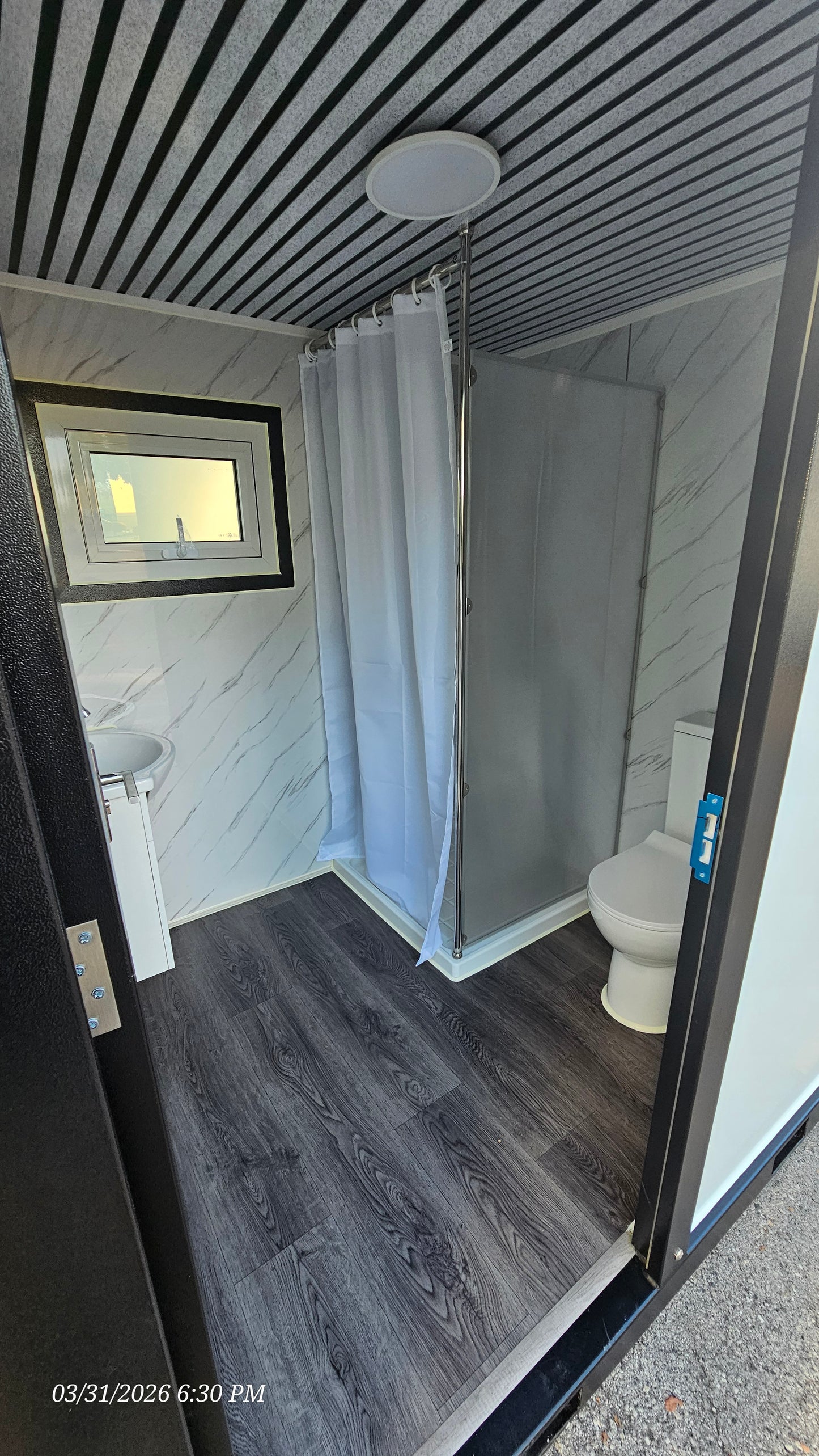 Large Shower Combo (square shower w/ curtain)