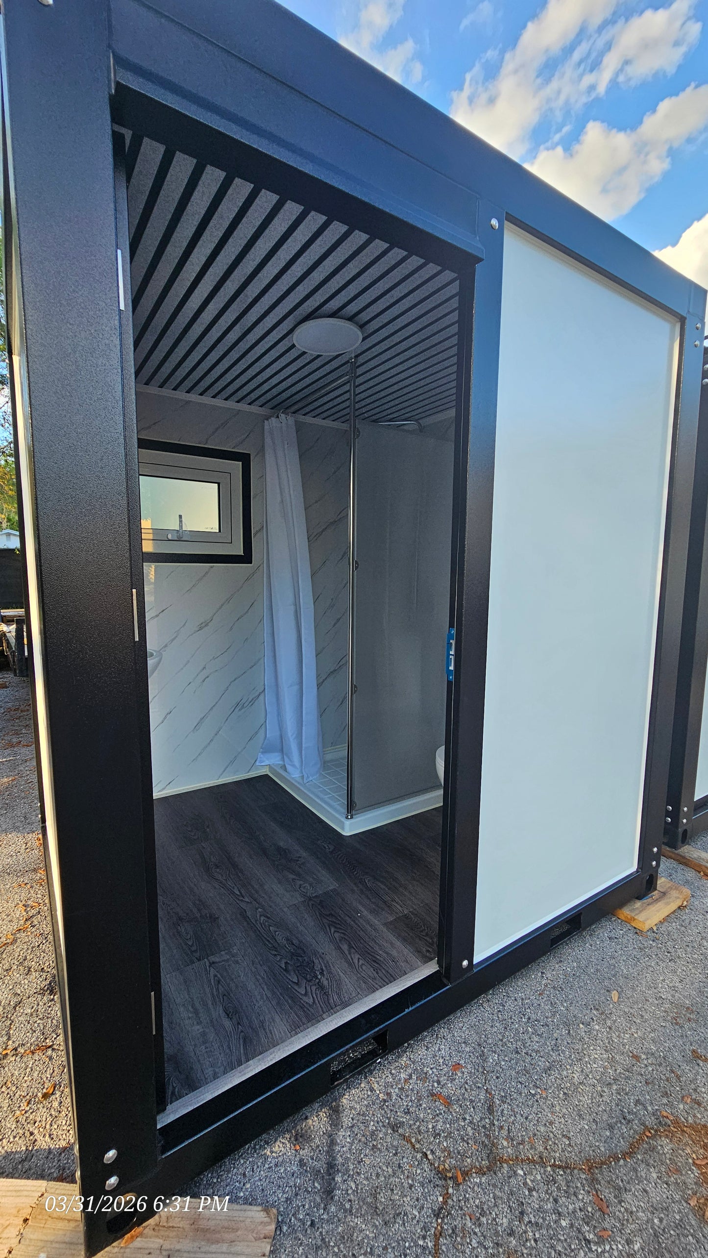 Large Shower Combo (square shower w/ curtain)